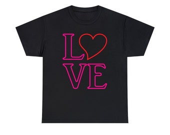LOVE Valentine's Day Unisex Heavy Cotton Tee