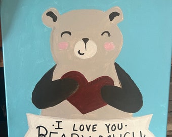 Hand Painted Love Canvas