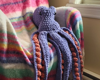 GIANT Crochet Octopus Plush Sea Creature Toy Plushie Lovey, Made to Order