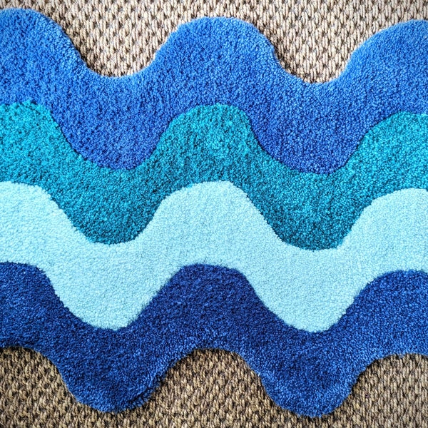 Tapis tufté vague