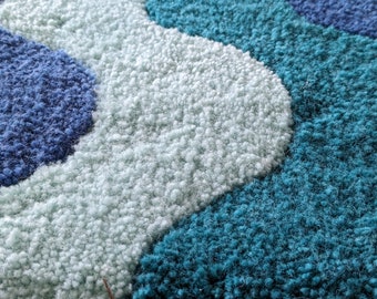 Wave tufted rug