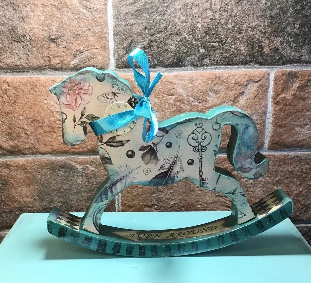 Wooden Rocking Horse Alice in Wonderland Rocking Horse (decorative ...