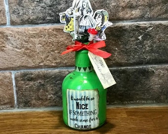 Handcrafted Alice in Wonderland 'Drink Me' Bottle Decoration