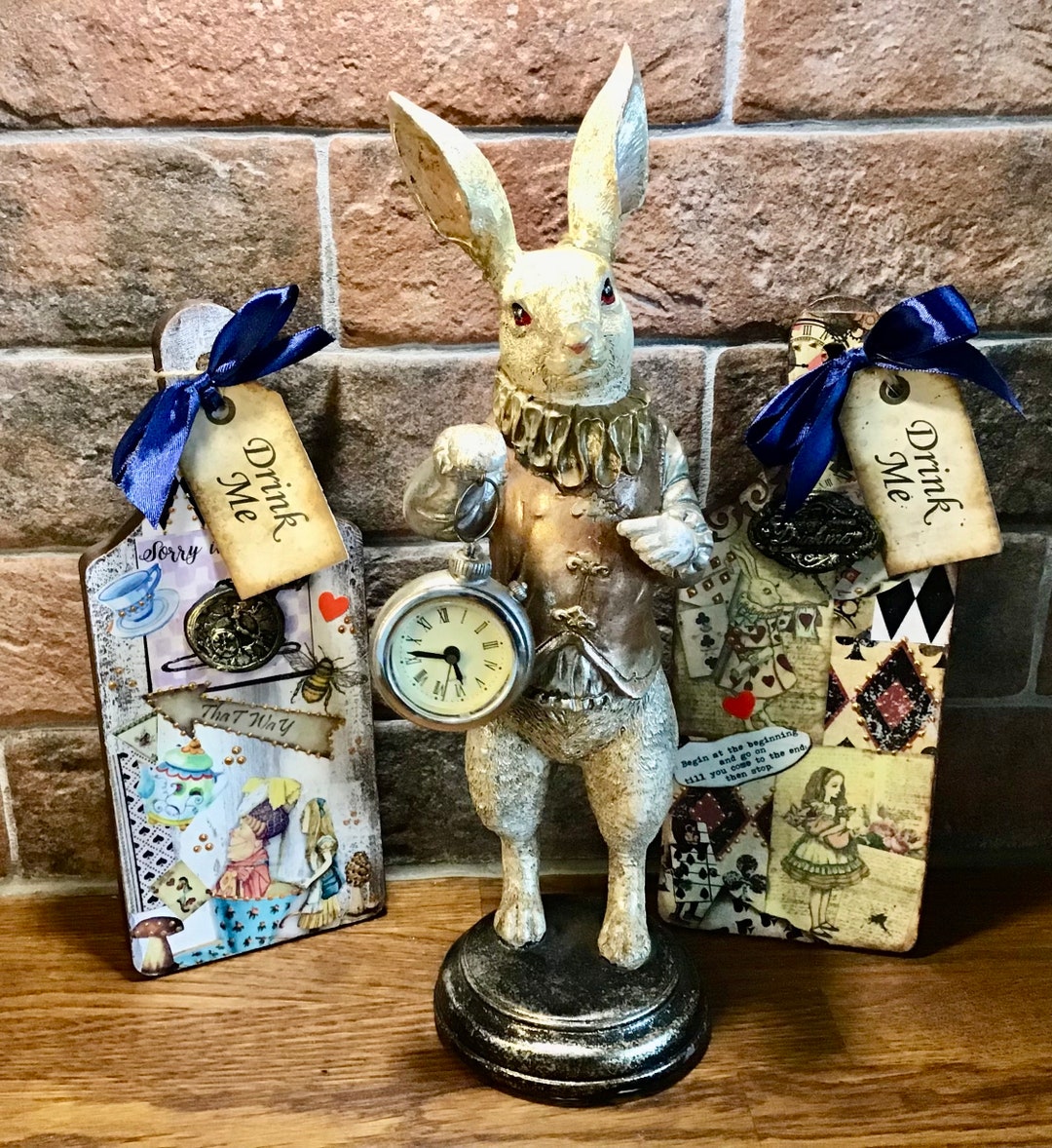 Alice in a Wonderland, Decorative Wood Chopping Boards, Decoupaged