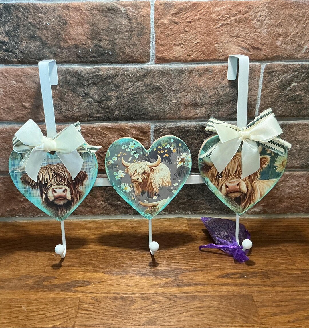 Highland Cow Over-door Hooks: Decoupage Country Coat Rack - Etsy