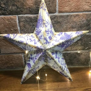 Metal barn star decoupaged vintage style barn star home decoration wall hanging barn star new home gift