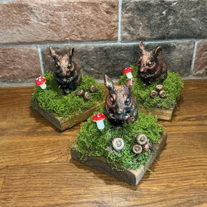 Rustic mouse handcrafted cement mouse country style mouse home decoration perfect gift