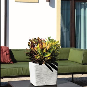 Planter 14 Inch Modern Large Pot -For Home Decor Made In Italy - Large Pots for Plants  Indoor or Outdoor - Patio Garden Office Modern Style