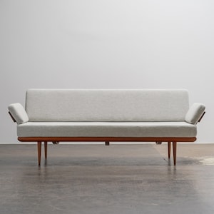 Divano moderno con dormeuse di Peter Hvidt e Orla Molgaard-Nielsen France & Søn, in teak, Danimarca, anni &#39;60