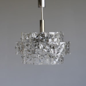 Mid-Century Modern crystal glass chandelier from Kinkeldey, Germany, 1960s, 60s