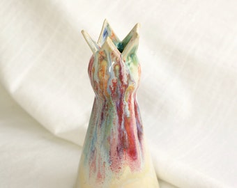 Chess Queen Vase (Rainbow Reverie Glaze)