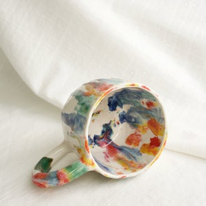 Rainbow Clay Ceramic Mug Cup image 5