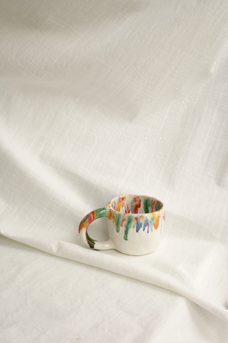 Rainbow Clay Ceramic Mug Cup image 6