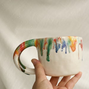 Rainbow Clay Ceramic Mug Cup image 4