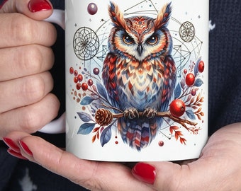 Magical Owl Mug, Witchy Coffee Cup, Owl Mug, Owl Coffee Cup, Gift For Owl Lover, Coffee Mug, Mug with Owl, Owl Lovers Gift, Bird Lover Gift