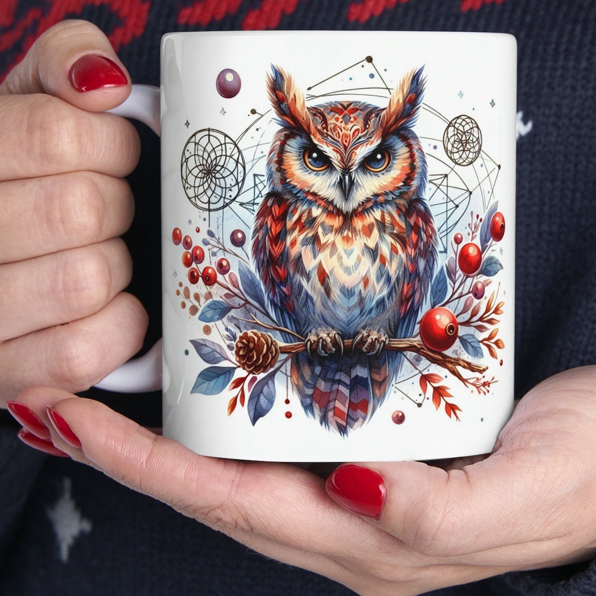 Magical Owl Mug, Witchy Coffee Cup, Owl Mug, Owl Coffee Cup, Gift For Owl Lover, Coffee Mug, Mug wit
