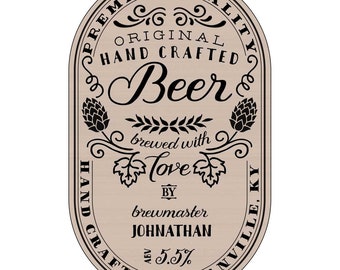 Original Hand-Crafted Beer - Custom Printed Beer Labels