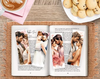 Romantic Watercolor Couples Bookmarks: Printable Valentines Gift (Digital Download)