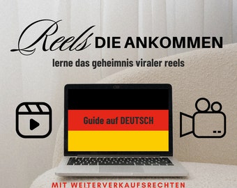 German Instagram Reel Guide with Resale Rights, Viral Videos Guide Insta, German Digital Products, MRR & PLR German