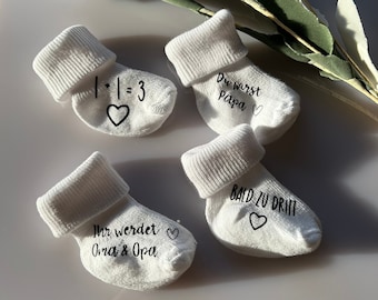 Chaussette bébé personnalisée | enceinte | grossesse | Grossesse | Annonce | Cadeaux | Bébé | individuel | personnalisé