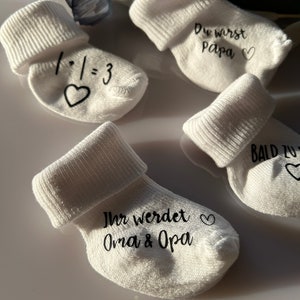 Baby sock personalized pregnant pregnancy Pregnancy Announcement Gifts Baby individual personalized Schriftart 2