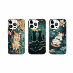 Vincent van gogh Phone Case Case cat meme Cover for iPhone 16 15 14 13 12 Pro Xs Samsung S24 S23 S22 FE A25 A15 Pixel 9 8A 7 Cat Phone Case