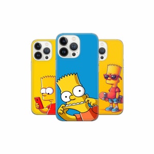Custodia per telefono Bart Simpson Springfield Cover per iPhone 15 14 13 12 Pro Xs SE Samsung S24 S23 S22 FE A25 A15 Pixel 8A 7 Pro