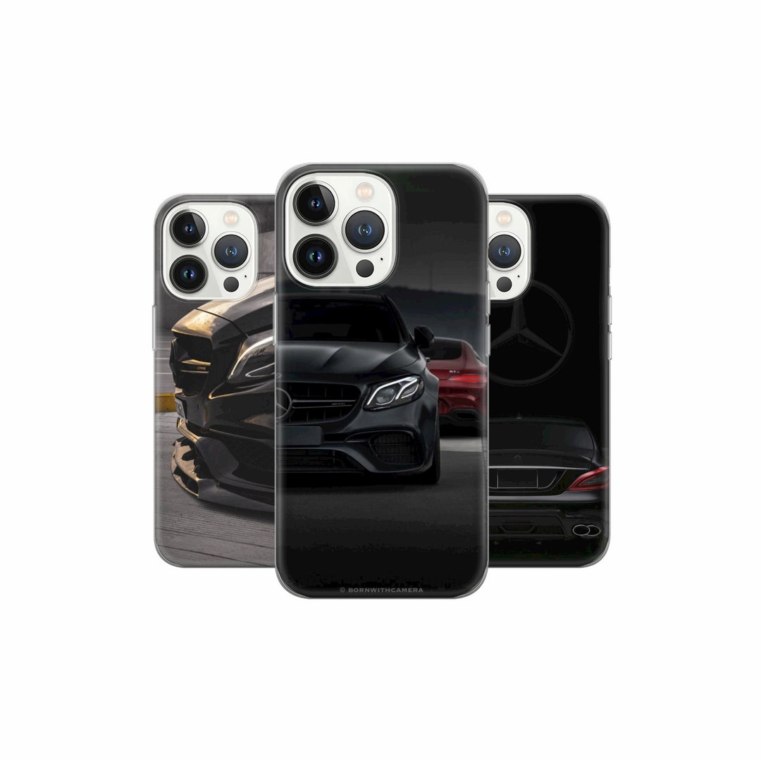 【Mercedes Benz】iPhone 13 simple case black Mercedes-Benz Phone Case for iPhone 13 Black Silicone With