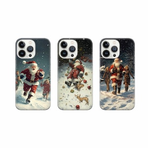 Christmas gift Phone Case Funny santa claus Cover for iPhone 16 15 14 13 12 Pro Xs Samsung S24 S23 S22 FE A25 A15 Pixel 9 8A 7