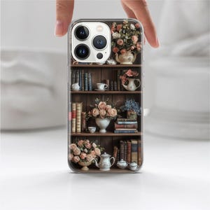 Bookshelf phone case Phone Case Bookcase Cover for iPhone 16 15 14 13 12 Pro Xs Samsung S24 S23 S22 FE A25 A15 Pixel 9 8A 7