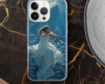 Klavier & Violine Handyhülle: Musiker Kunst, anpassbare TPU Gel Hülle