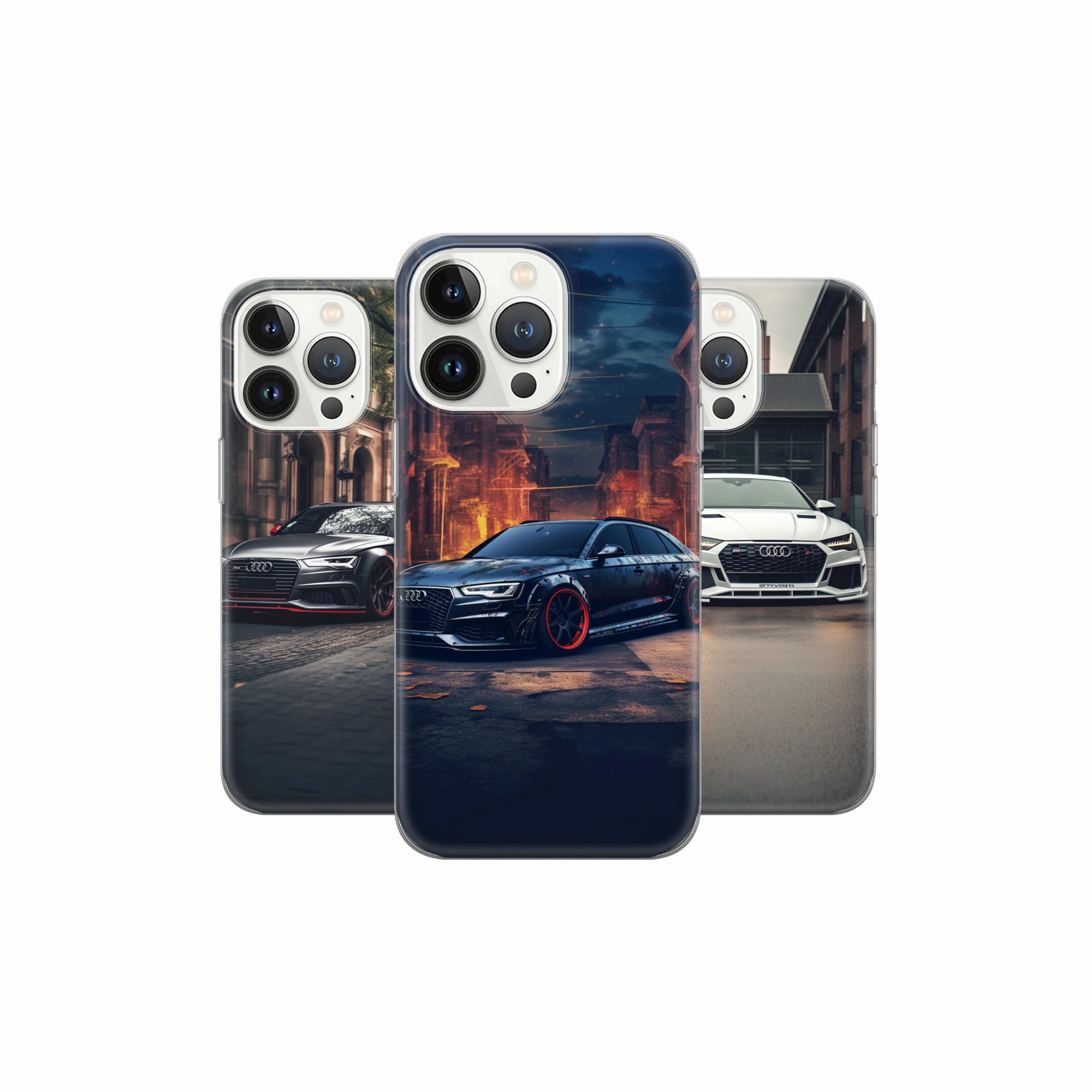 Étui Coque IPHONE 14 Pro Max Audi Série Tt Noir Simili Cuir Logo
