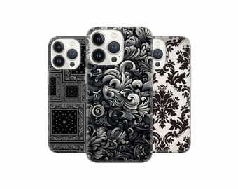 Gothic Floral TPU Phone Case: iPhone, Samsung, Pixel