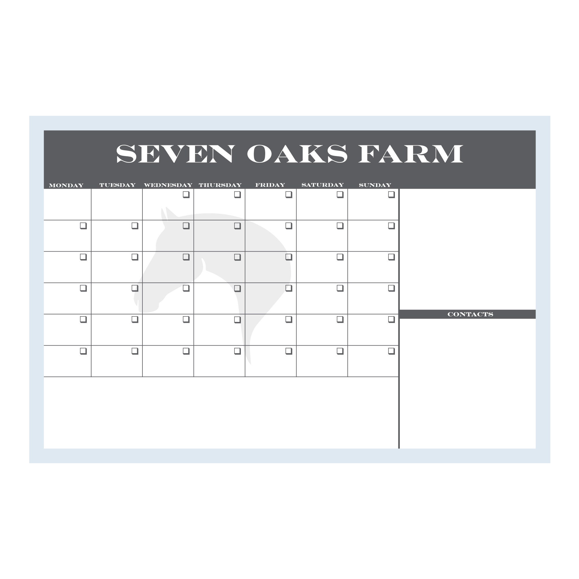 Custom Equestrian Calendar Etsy