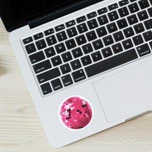 Aesthetic Disco Ball Sticker, Pink Disco Ball Sticker, Blue Disco Ball Sticker, Disco Ball Sticker For Laptop Or Phone Case
