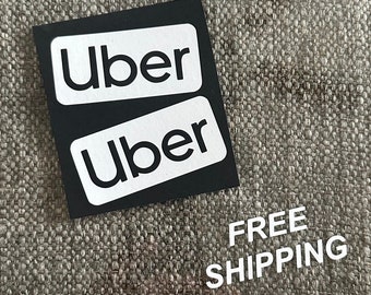 Set of 2 Uber Decal, Uber Logo Decal, Ride Share Decals, Lyft Decals Available in Many Sizes and Colors, Vinyl Window Decal, Free Shipping