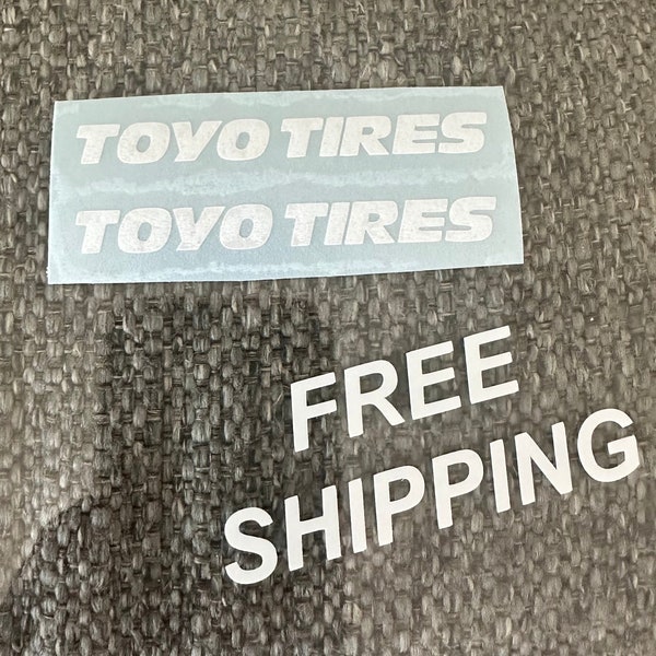 Set of 2 Toyo Tires Logo Decals, Racing Decal, Motorcycle Dirt Bike Decal, Available in Many Sizes and Colors, Vinyl Decal, Window Free Ship