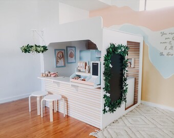 Casa Cubby interior de madera para niños