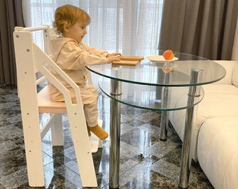 Chaise pour tout-petit, tour d'apprentissage Montessori, meubles de cuisine pliables pour bébés, escabeau réglable Waldorf pour enfants en bois