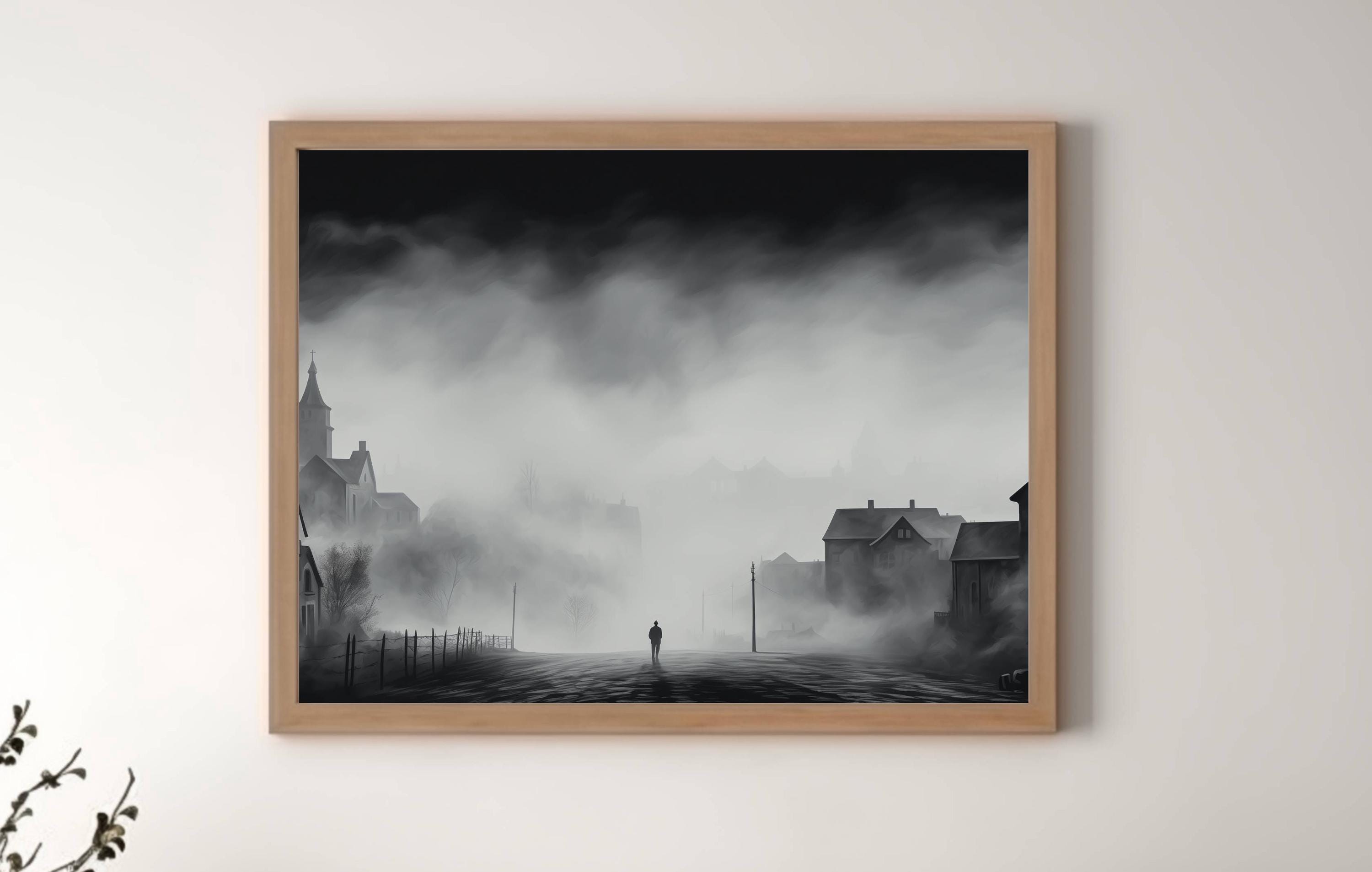Spooky Printable Halloween Art, Dark Academia Decor, Halloween Village ...