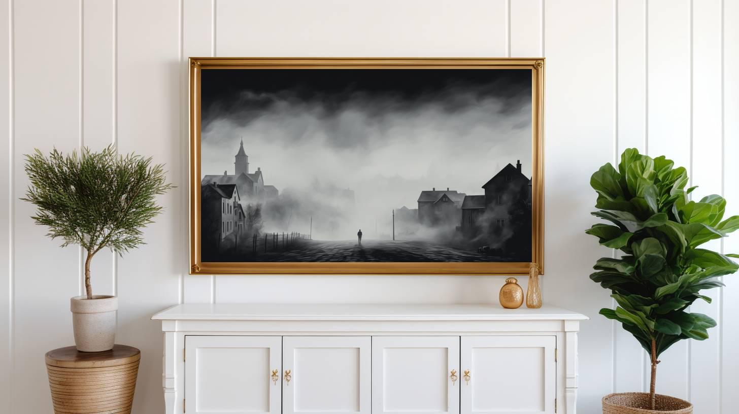 Spooky Printable Halloween Art, Dark Academia Decor, Halloween Village ...