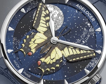 Luxe dameshorloge "Butterfly Moonphase"