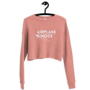 Airplane Mode Travel Cropped Sweatshirt