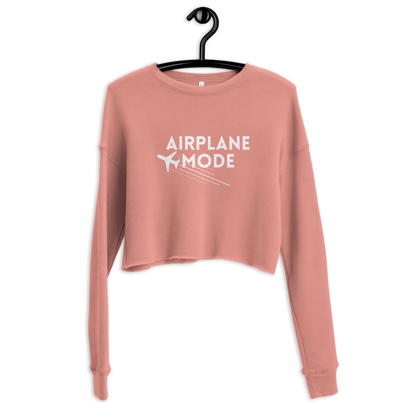 Airplane Mode Travel Cropped Sweatshirt