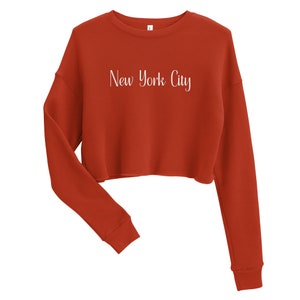 New York City | Cropped Sweatshirt | Crop Travel Sweater | Travel Themed Sweatshirt | Cropped Crewneck Sweater | Travel Gift | Wanderlust