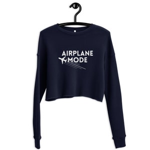 Airplane Mode Travel Cropped Sweatshirt
