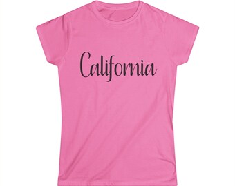 California Shirt | Women's Crew Neck Tee | Cute State Name Tshirt | Short Sleeve Tee | Home State Tee | College State Shirt | State Shirt