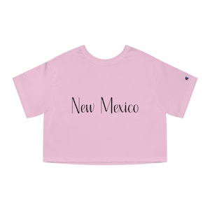 New Mexico Champion Women Cropped T-Shirt | Home State Crop Top | Crew Neck | State Name Crop Shirt | 100% Cotton Crop Tee | Cute Crop Top