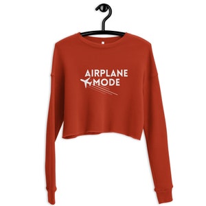 Airplane Mode Travel Cropped Sweatshirt