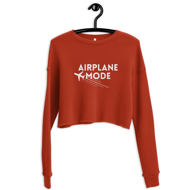 Airplane Mode Travel Cropped Sweatshirt